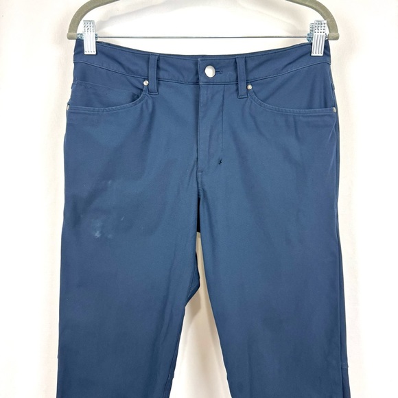 Lululemon Men’s Sz 28 Navy Active ABC Slim-Fit 5 Pocket Pants Warpstreme *FLAWED - Picture 2 of 11